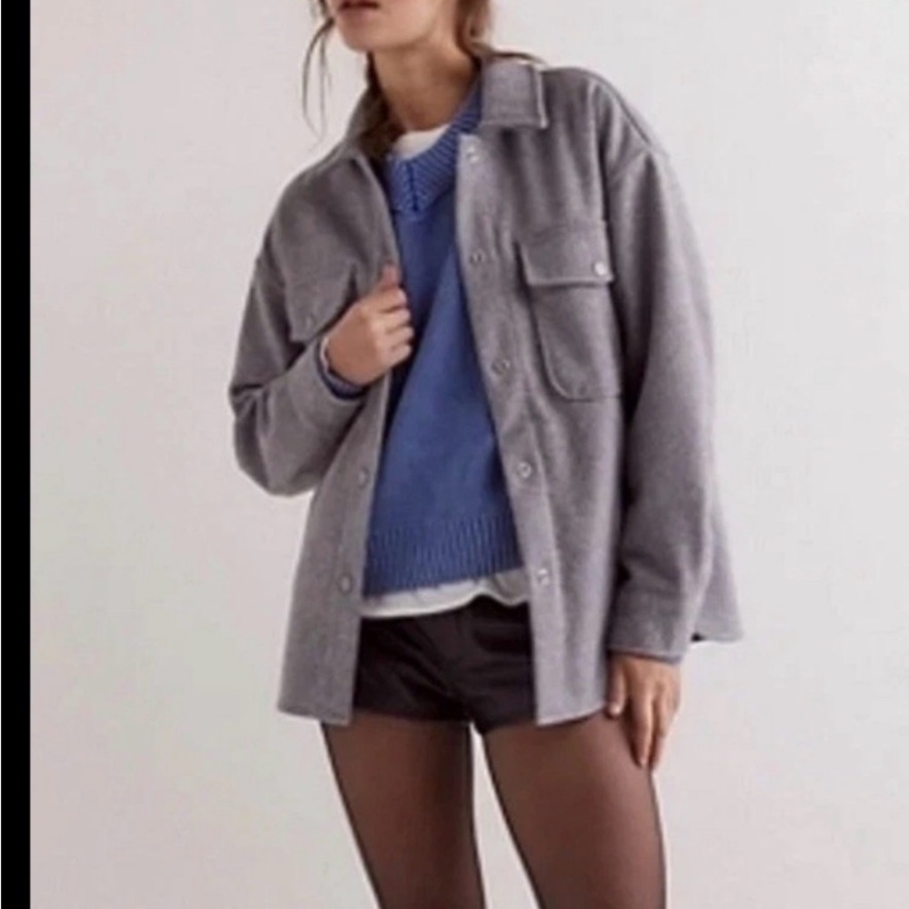 NWOT Free People We The Free Lola Shirt Jacket XL 27ptp